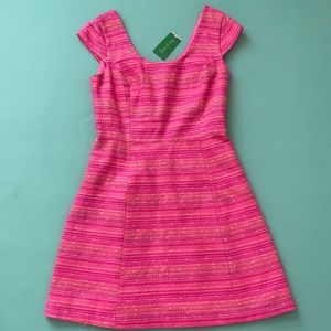 NWT sz12 Lilly Pulitzer metallic pink boucle dress